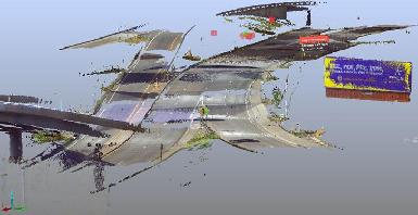 Laser scanner 3D point cloud